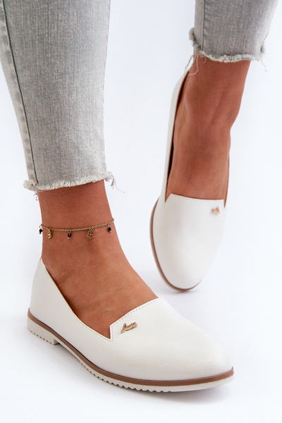 Mocassins plats blancs pour femmes Enzla