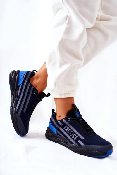 Leather Sport Shoes Big Star II274459 Navy