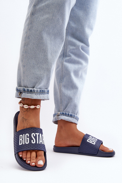 Papuci femei Big Star MM274714 Navy Blue