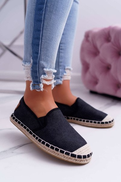Damen Cross Jeans Espadrilles Schwarz DD2R4106