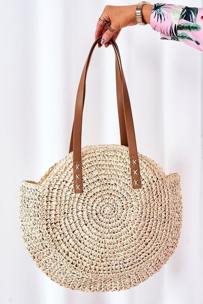 Sac Bandoulière Tressé BRUNO ROSSI Beige