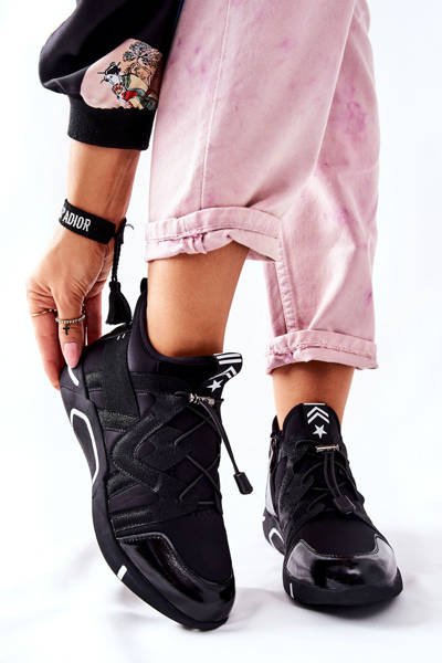 Adidași cu pantofi sport înalte Black Lanez