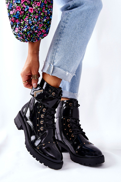 Fleecegefütterte Stiefel Schwarz Colira