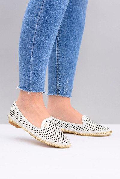 Lu Boo | Alb openwork balerina balerina Lords elegant