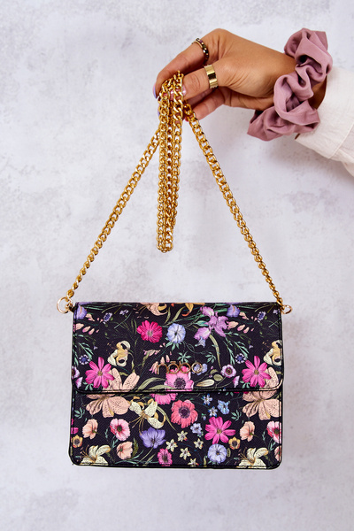 Sac NOBO NBAG-M1070-CM02 Noir Avec Fleurs