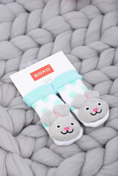 Chaussettes pour bébé avec hochet Bunny Soxo