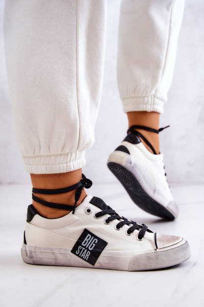 Adidași pentru femei Big Star JJ274350 Alb și negru