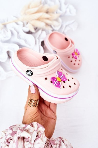 Chaussons Mousse Enfant Crocs Rose Lazy Day