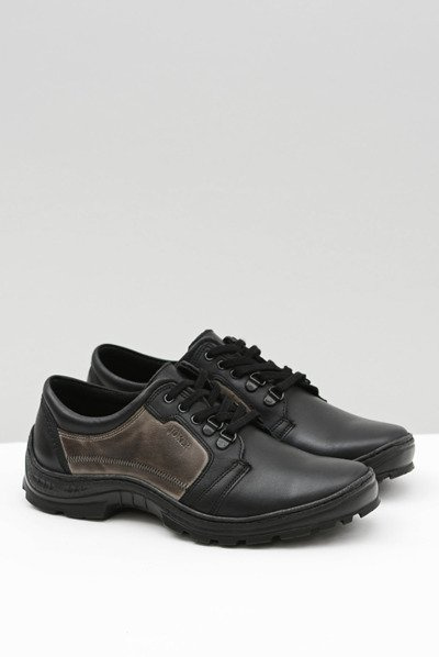 Herren Leder Classic Schwarz Favello Halbe Stiefel
