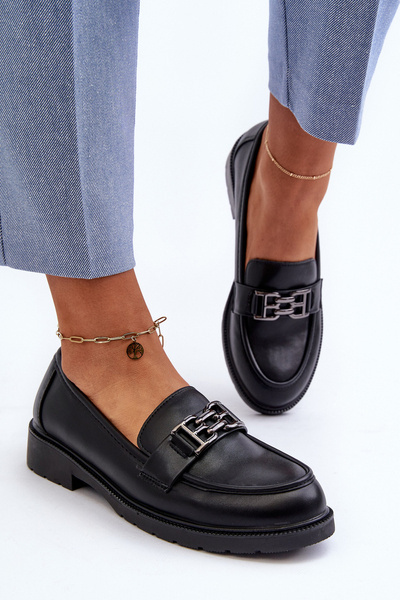 Mocasini pentru femei S.Barski Hx52-222 Negru