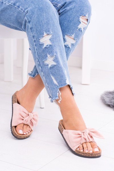 Women's Pink Cork Flip Flops Dominica