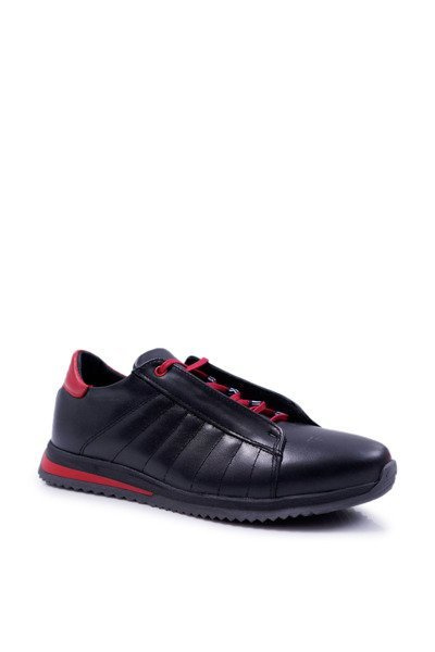 Chaussures de sport en cuir Bednarek pour hommes, noir Geos