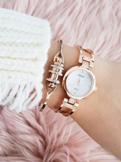 Montre-bracelet Ernest Claus pour femme, or rose