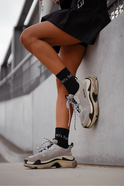 Chaussettes Femme Avec Imprimé 90's Baby Noir