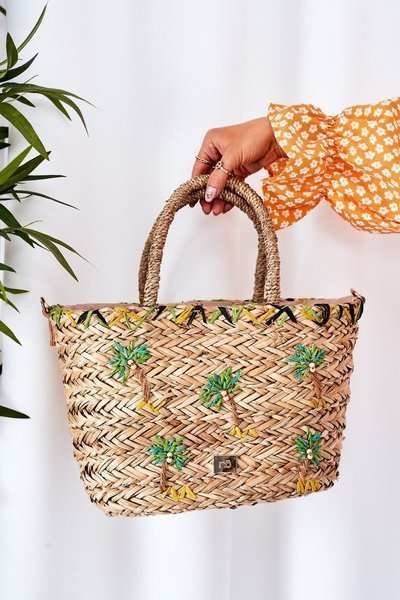 Geflochtene Beachfront Handtasche NOBO XK0440 Beige