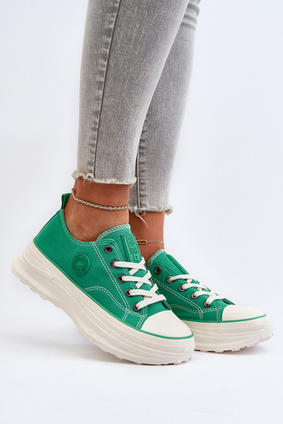 Baskets femme à semelle épaisse Big Star NN274130 Vert