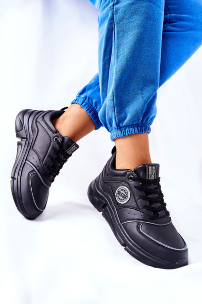 Pantofi sport pe o platformă Big Star II274313 Negru