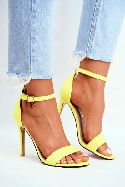 Sandales Talon Haut Daim Liberty Jaune