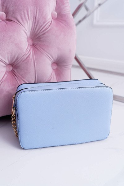 Geantă de mână peste umăr cu albastru cu lanț de aur