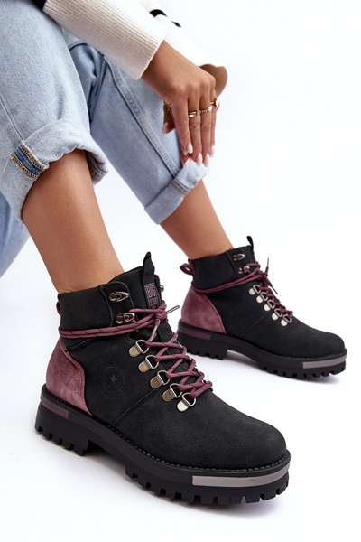 Férfi fűzős fekete Trappers Big Star MM274318