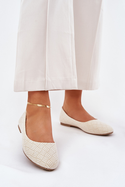 Ballerines Plates Pour Femmes Avec Paillettes Dorées Tatorelis