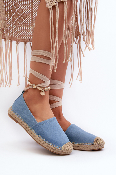 Espadrilles nouées en cuir écologique en or Ismanne