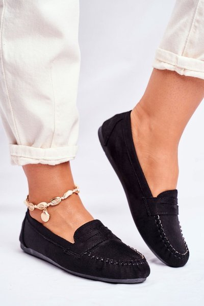 Women's Woven Mokassins Schwarz Panay