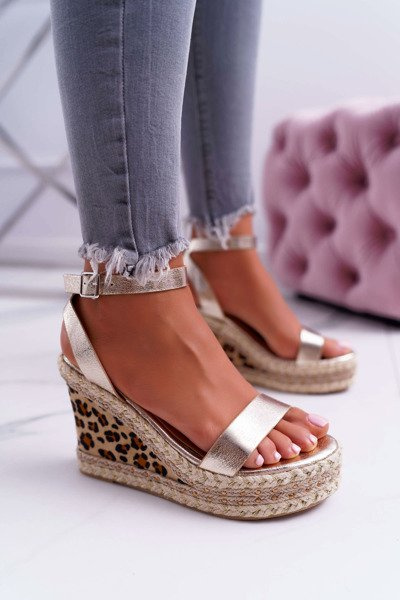 Lu Boo Gold Knöchelsandalen