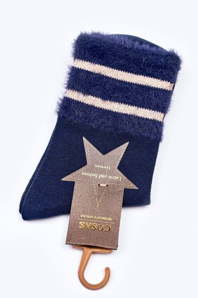 Damen Baumwoll-Fleece-Socken COSAS Marineblau