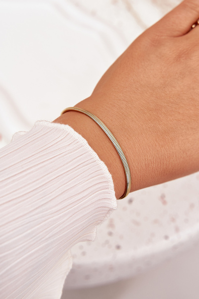 Bracelet Žmijka en acier chirurgical or