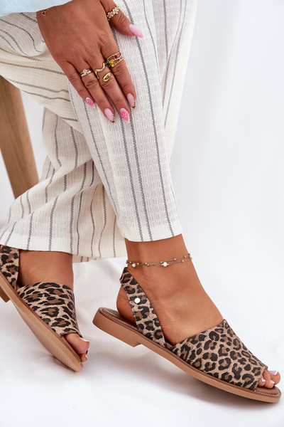 Zazoo 40327 Sandale Din Piele Slip-On Leopard