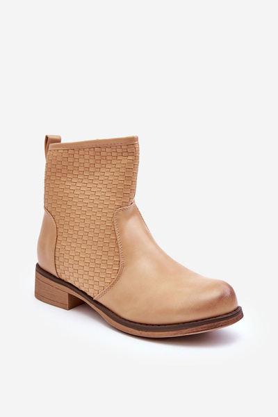 Bottes Tissées Pour Femme Beige Chilly