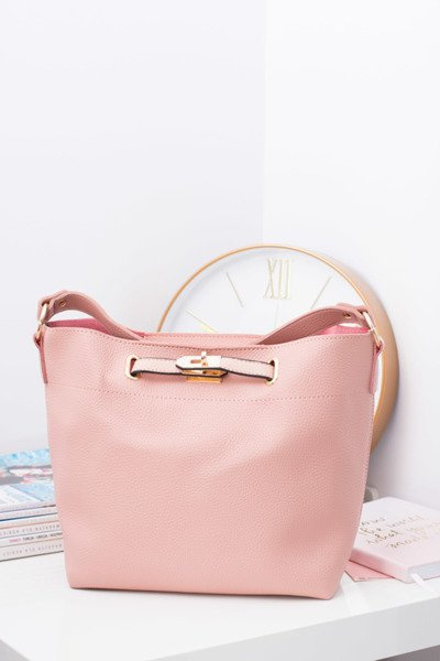 Sac à Main Épaule A4 Femme Rose Poudré
