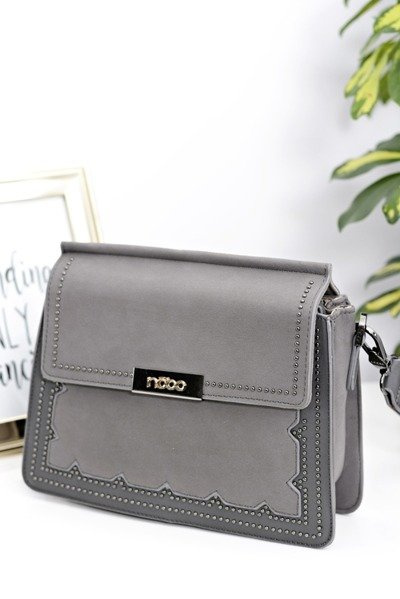 Damenhandtasche Grau Brief Tasche mit Zirkonen