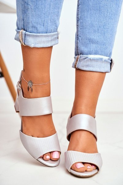 Sergio Leone SK778 Silver Stiletto Sandals