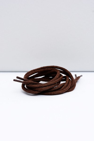 Lacets ronds en coton marron Corbby