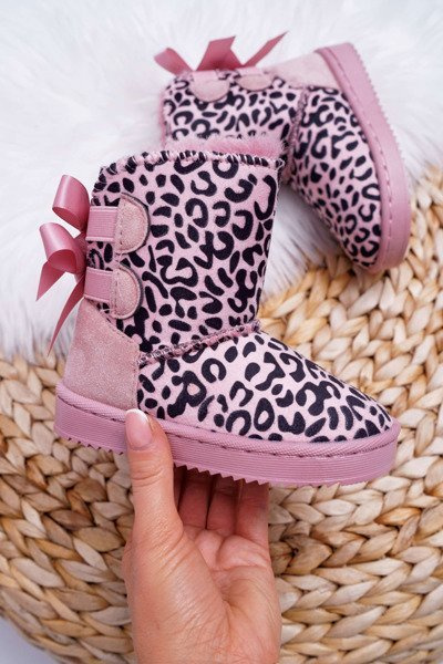 Kids' Snow Boots With Fur Pink Fiona