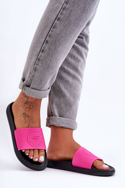 Damen-Sport-Slides 4F 4FSS23FFLIF069-55S Rosa-Schwarz