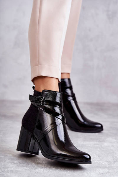 Fashionable Lacquered Boots La.Fi 260037B-LA Black