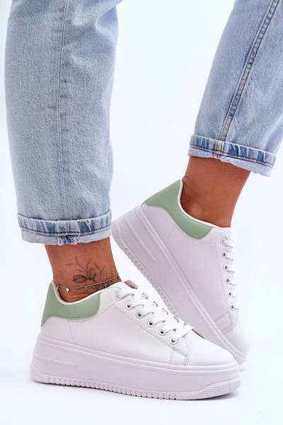 Chaussures de sport classiques pour femmes, blanc-vert, Night Trip
