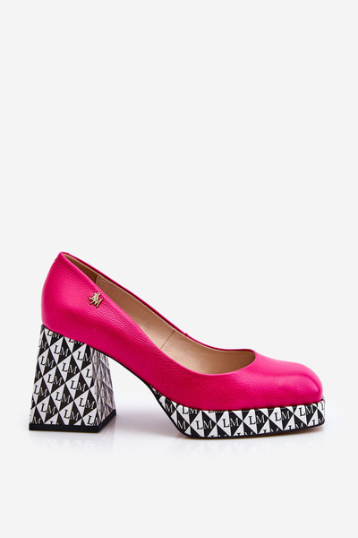Pompe la modă din piele Laura Messi 2599 Fuchsia