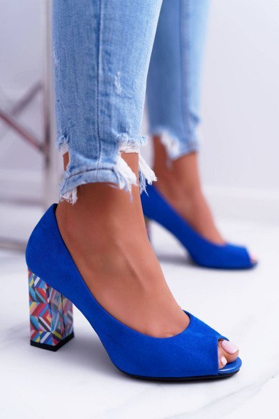 Escarpins Sergio Leone Uncovered Toe PB133 Blue Fans pour femmes