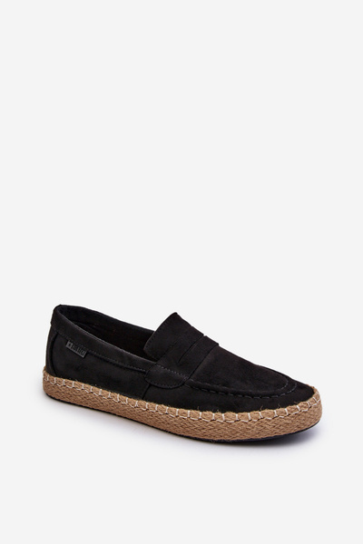 Espadrilles pour hommes en daim écologique Big Star NN174046 noir