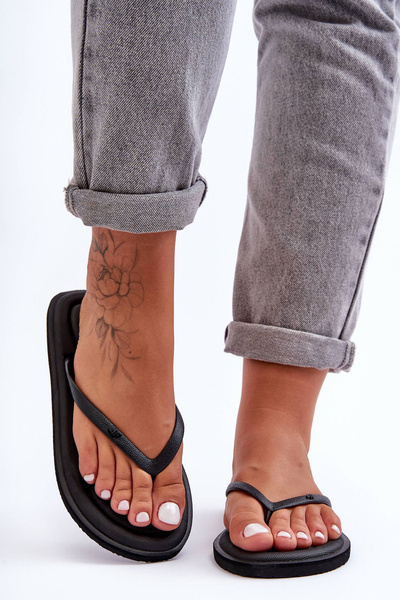 Damen Klassische Flip Flops 4F 4FSS23FFLIF067-20S Schwarz