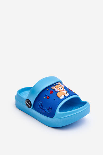 Sandales Claquettes Légères Enfant Motif Animal Bleu Rico