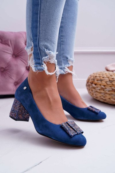 Damen Maciejka Wildleder Blau 3356A-17/00-1 Pumps