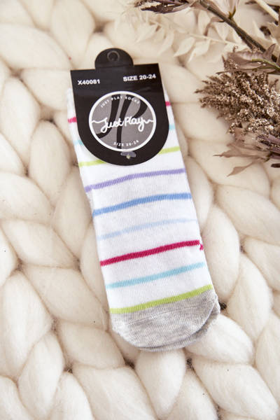 Chaussettes Classiques En Coton Pour Enfants Blanc