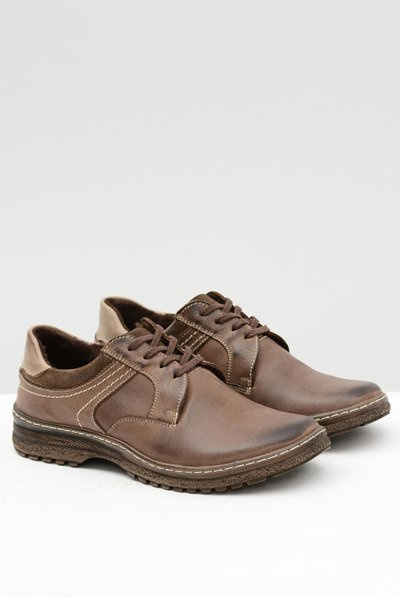 Herren Braun Leder Warm-up Halb Stiefel Ernesto Für Winter