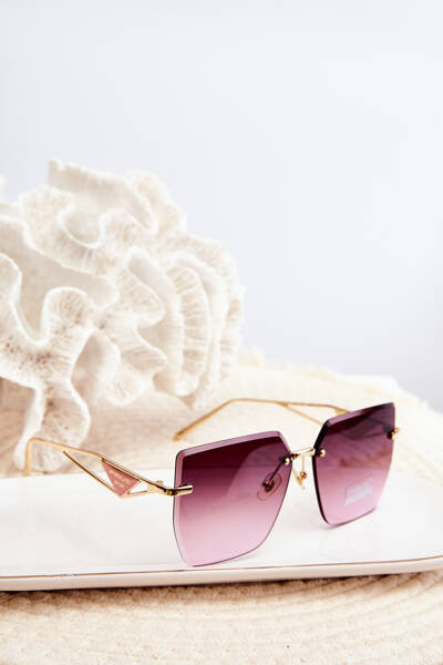 Lunettes de soleil femme verres dégradés doré-rose