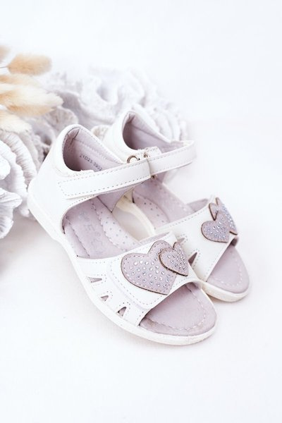 Sandales Velcro Enfant Blanc My Heart